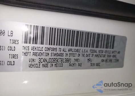 2019 Jeep Compass Trailhawk 4X4 из США, поврежденный, VIN 3C4NJDDB5KT813801